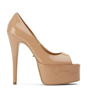 Zapatos Plataforma Tony Bianco Jolee Nude Patent 15cm Beige | ECDYB36664