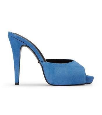 Zapatos Plataforma Tony Bianco Love Blue Suede 12cm Azules | MECFT75749